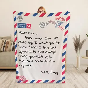 Mothers Day Gifts Personalized Mom Blanket Letter to Mom Your Own Finish - Mom Gifts from Daughter, Son,Christmas Gifts for Mom, Mom Throw Blanket, Personalized Mom Blanket, Butterflies Art Print, Birthday Gift For Mom, Grandma.