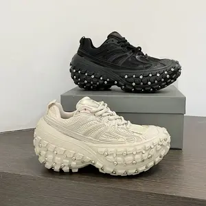 2026 Spring Rivet Tire Durian Thick-Soled Dad Shoes for Women, Ins Trendy Couple Style Fashionable Streetwear Dad Shoes