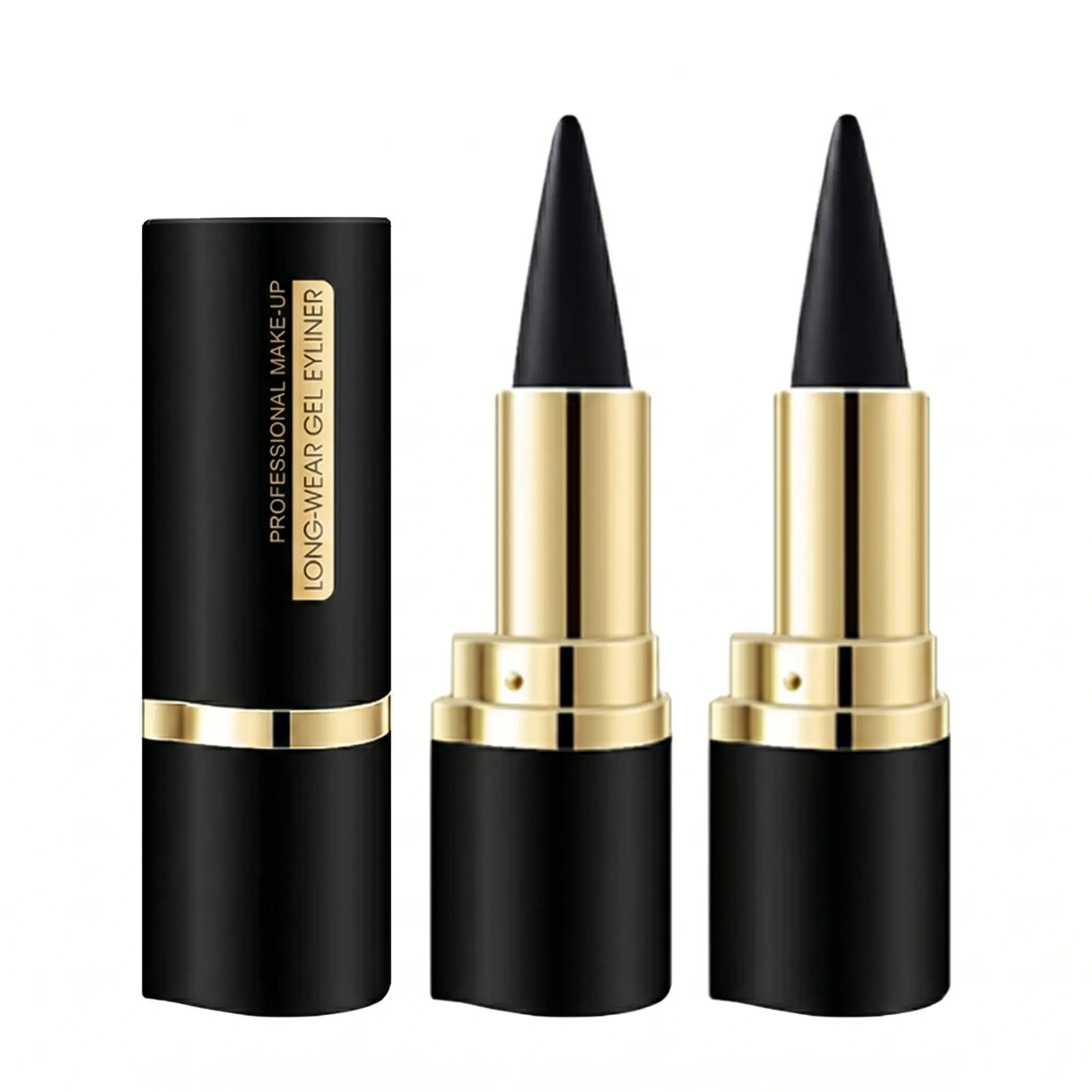 2-Piece Gel Eyeliner Pencil - Smudgeproof, Long-Lasting, Creamy Makeup for Brows, All Day Lipliner, Adults & Wife, Ideal for Sports & Weddings, Smudge Proof Eyeliner, Mother, Gift, Water Proof, Flawless, Daily, Daughter, Transfer Proof Makeup