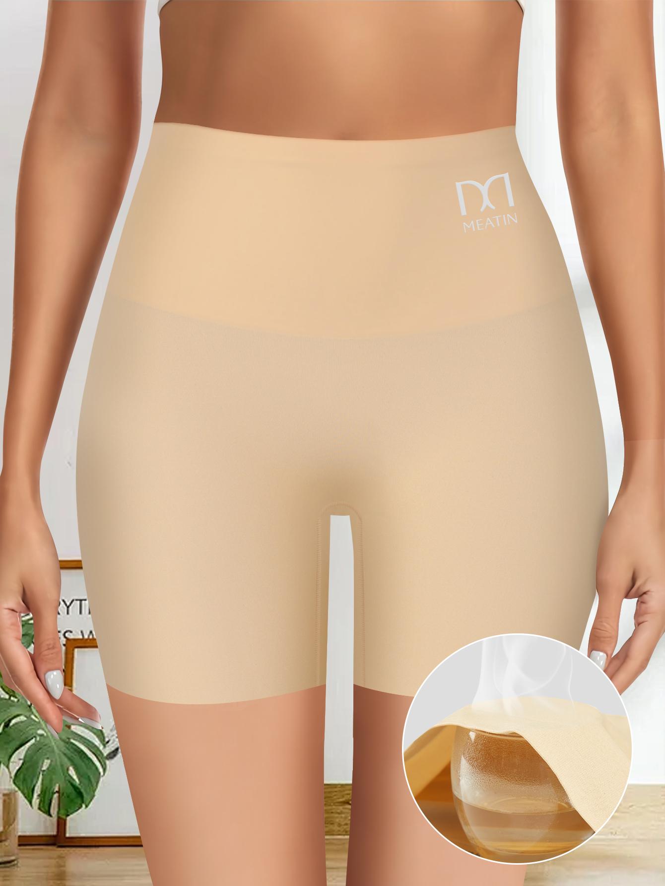 QUASTI 4PCS Women's High-Waist Shapewear Shorts – Elegant Solid-Color Sculpting Design, Premium 77% Polyamide Fabric for Silky Comfort, Seamless Tummy Control Shorts for Confident Everyday Wear