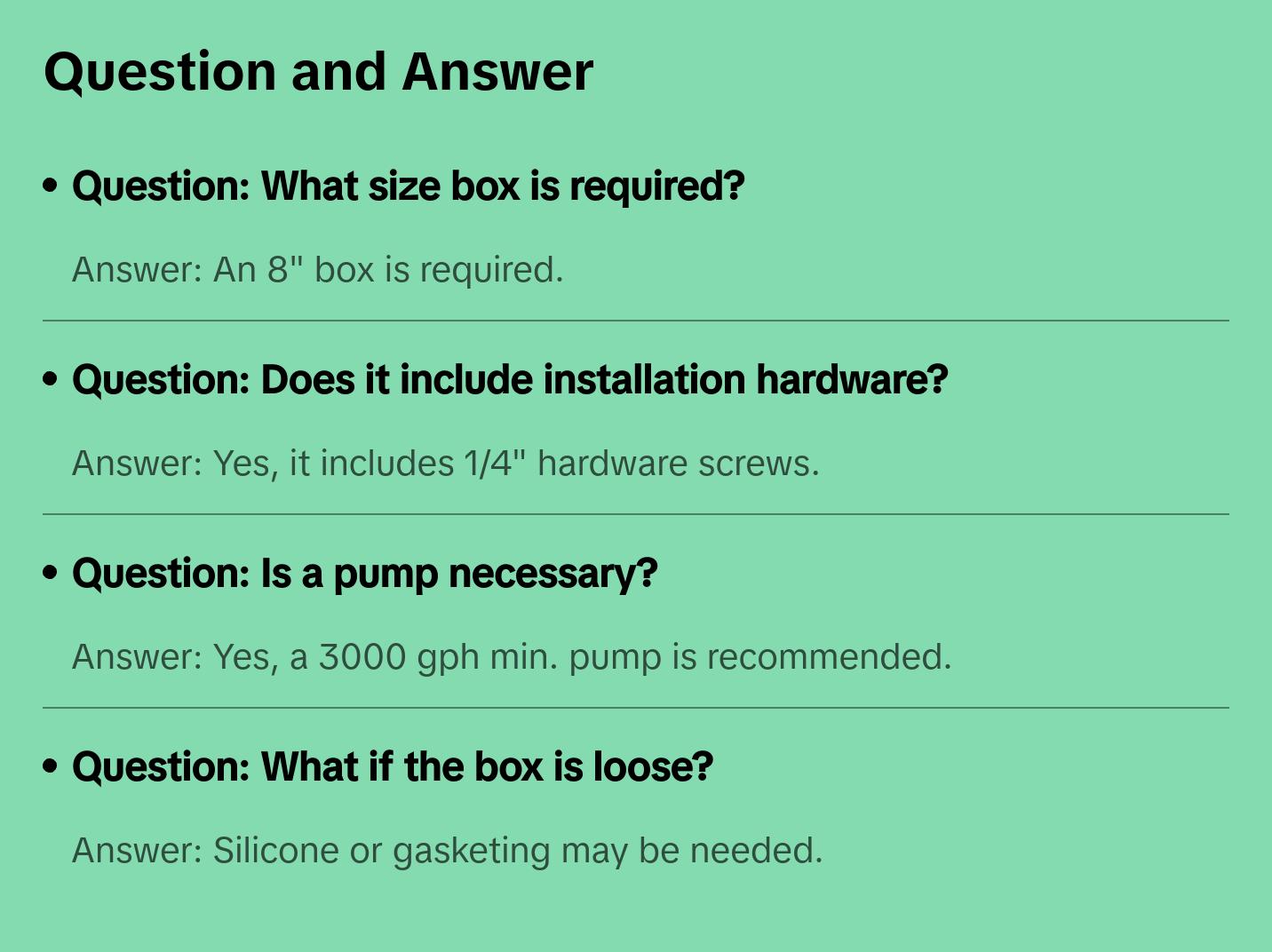 8" Header Box Kit