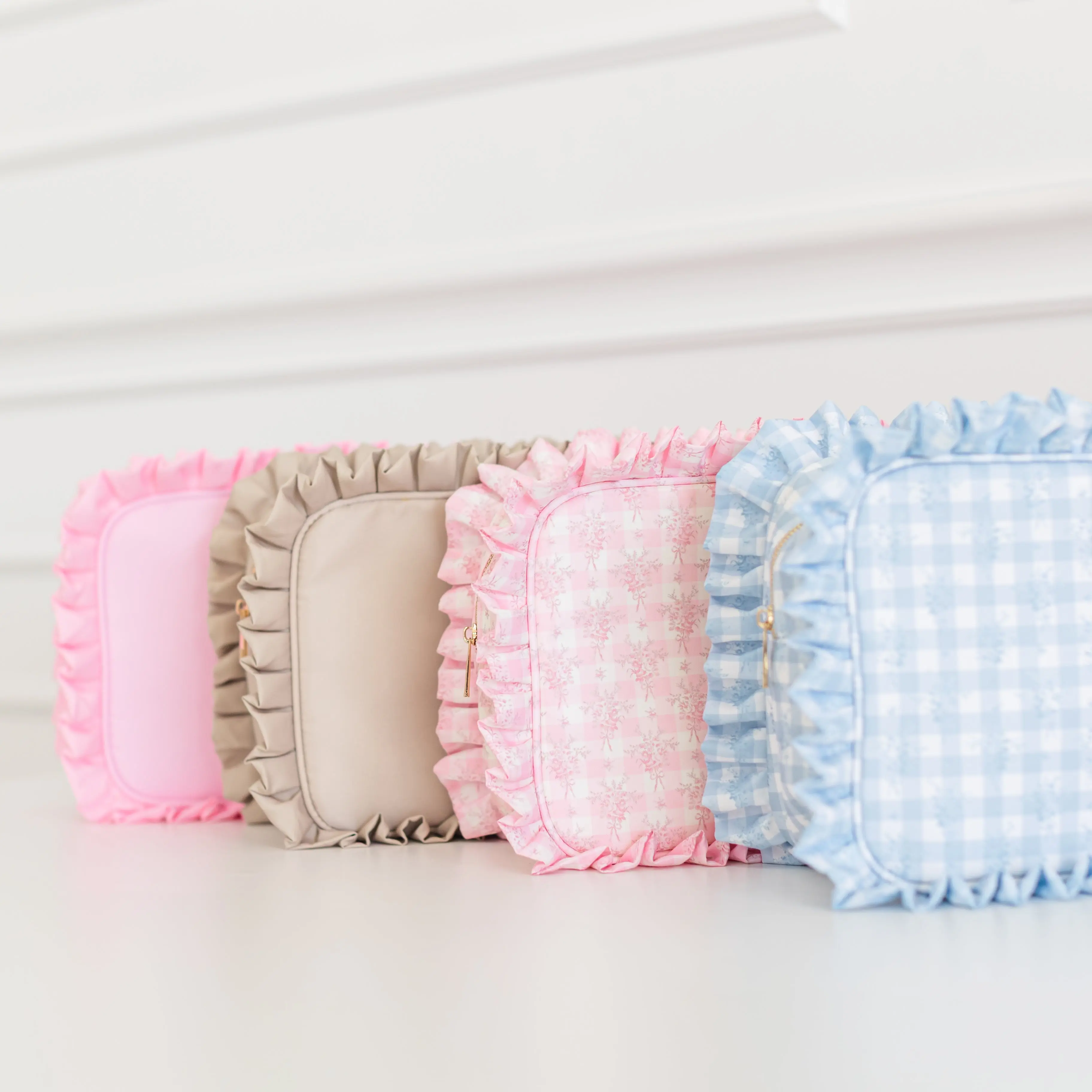 Ruffled Nylon XL Pouch
