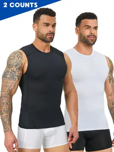 1/2 Pack Men's Sleeveless Tank Top, Breathable Mesh Back Design, Tight Fit Quick-Dry Sports Vest, Training Fitness Running Summer Cool Shirt