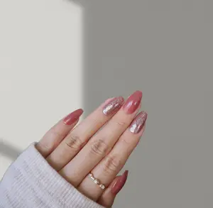 Glamourmi short coffin press on nails in Sienna