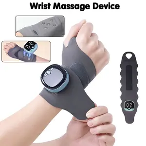 Heated Hand & Wrist Massager, Wireless Electric Massage Strap, Adjustable Strap, Pain Relief & Stress Relief, Soothing Wrist Therapy, 3–5 Modes, 3 Heat Levels, 9 Strength Settings, Portable Hand Care Gift for Men & Women