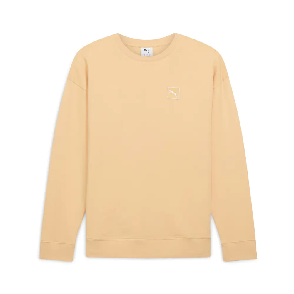 PUMA Womens Essentials Elevated Comfort Crew Neck Sweatshirt Casual - Orange