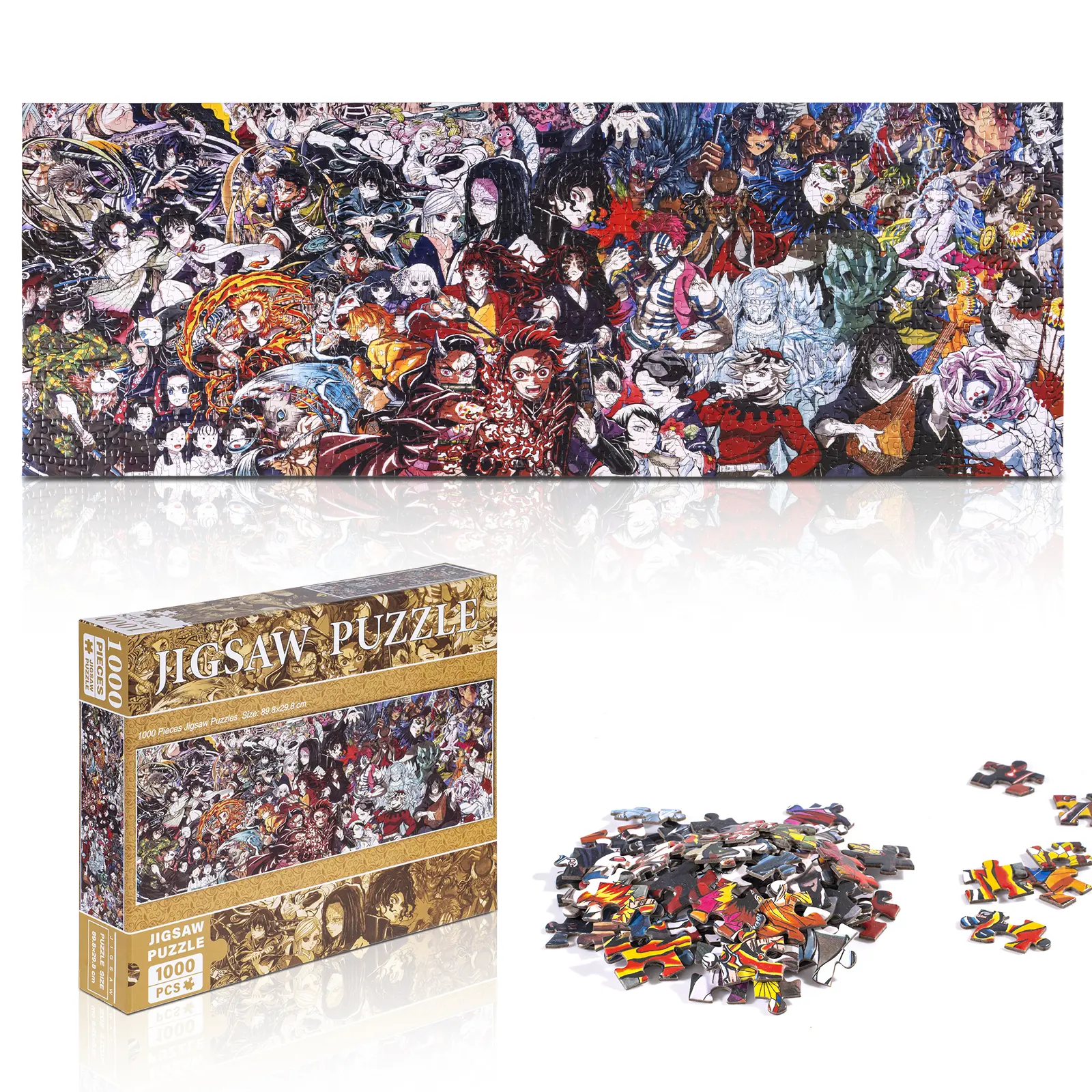 Anime demon slayer puzzles 1000 pcs jiasw puzzles for fans size 11.7inch*35.4inch Anime demon slayer puzzles 1000 pcs jiasw puzzles for fans size 11.7inch*35.4inch