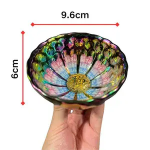 The Luminous "Hundred Blessings" Studio Cup - Dual Day & Night Magic with Iridescent Finish & Jade-Green Glow - Perfect for Gifting & Tea Enthusiasts Chinese Intangible Cultural Heritage Collection golden dragon