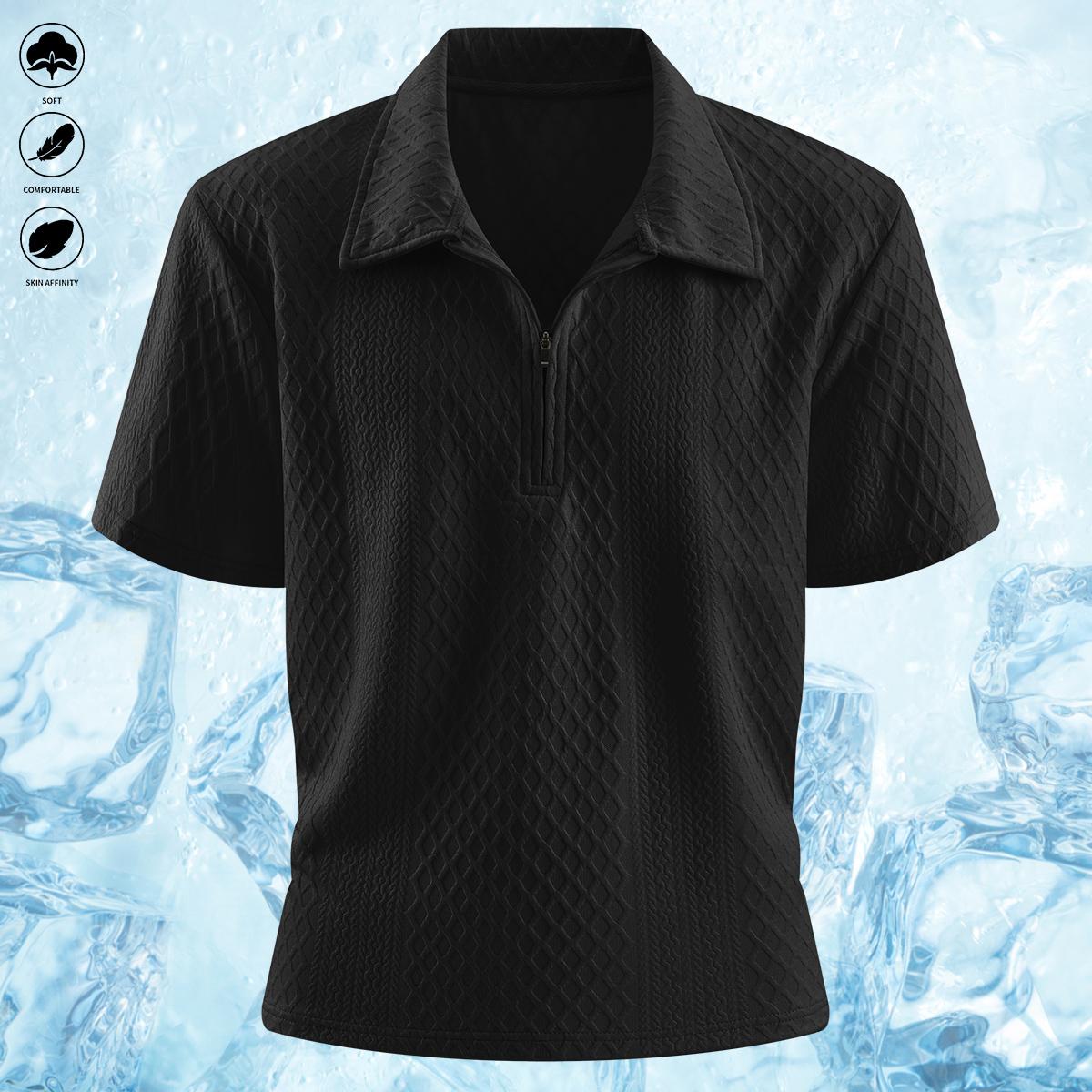 Men's Summer Casual Sports Suit Polo Shirt Short Sleeve and Drawstring Pocket Shorts