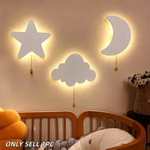 LED Star Moon Cloud Lamp, Home Decor Wall Hanging, Party Night Light, Birthday Party, Room Atmosphere Light, Creative Decoration Prop