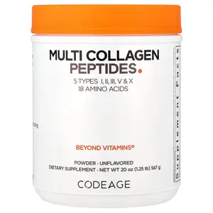 Codeage Multi Collagen Peptides Powder, Unflavored, 20 oz (567 g)