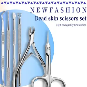 6-Piece Professional Manicure Pedicure Set, Heavy-Duty Stainless Steel Nail Care Tools with Cuticle Nipper & Trimmer for Ingrown Toenails & Dead Skin Removal trimming cutters