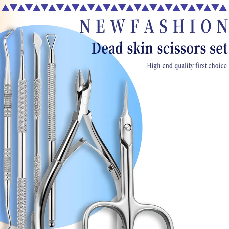 6-Piece Set Manicure & Pedicure Kits, Heavy-Duty Stainless Steel Nails Supplies with Cuticle Nipper & Trimmer for Pedicure at Home, Ingrown Toenail Care & Effortless Dead Skin Removal, Ingrown Toenail Care Manicure & Pedicure Kits