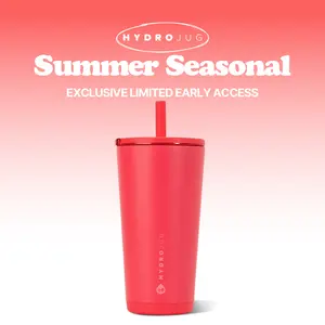 Hydrojug Everyday Tumbler - Double-Wall Vacuum Insulated Spill-Free Lid Flexible Straw Drinkware Bottled
