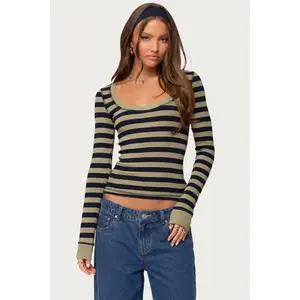 Rainey Striped Long Sleeve Top Rainey Striped Long Sleeve Top