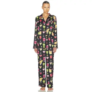 Show Me Your Mumu Classic PJ Set in Holiday Cocktails Silky