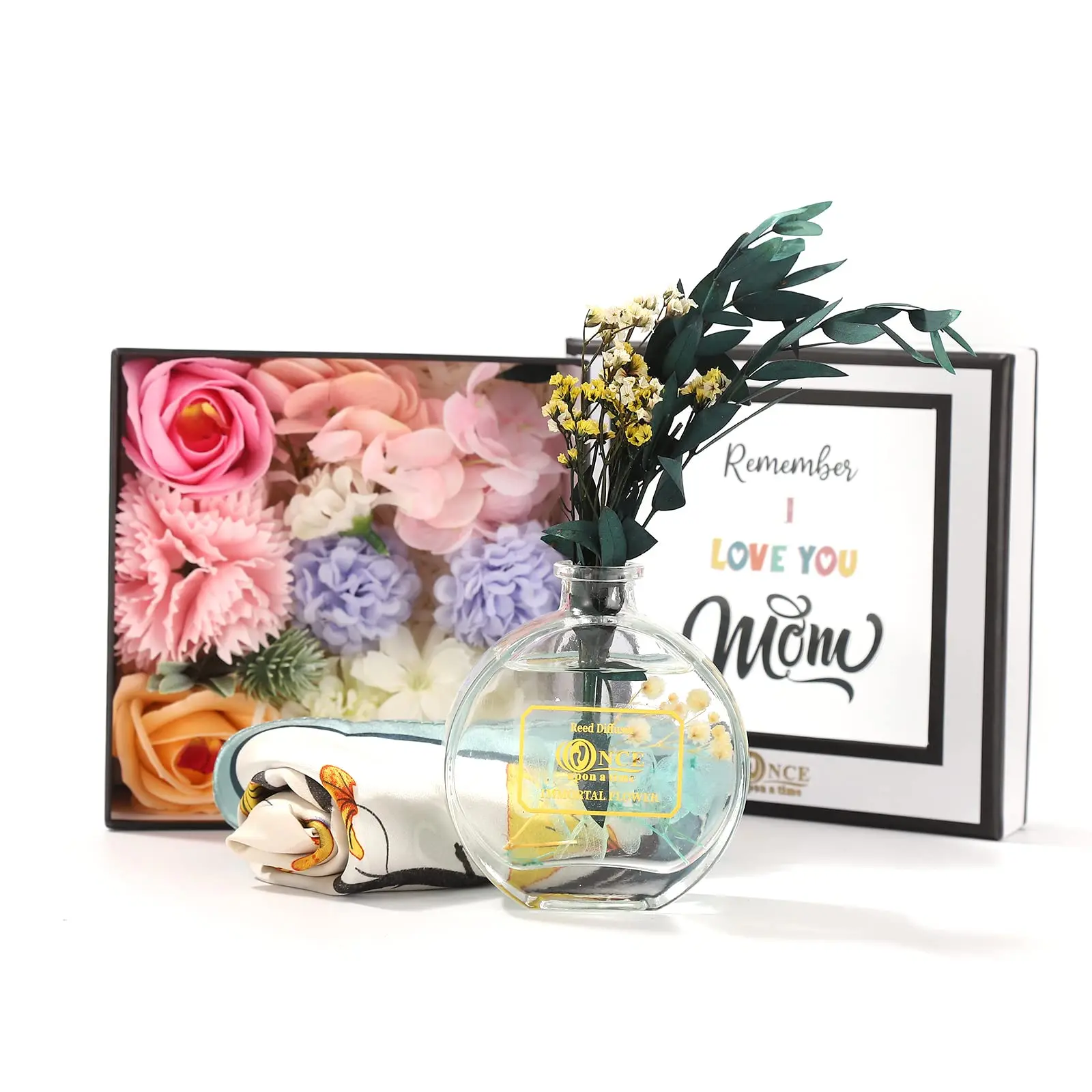 Personalized mom gift box, birthday gift set for mom, best mom gift ideas, unique mom gift basket from daughter son, new mom care package