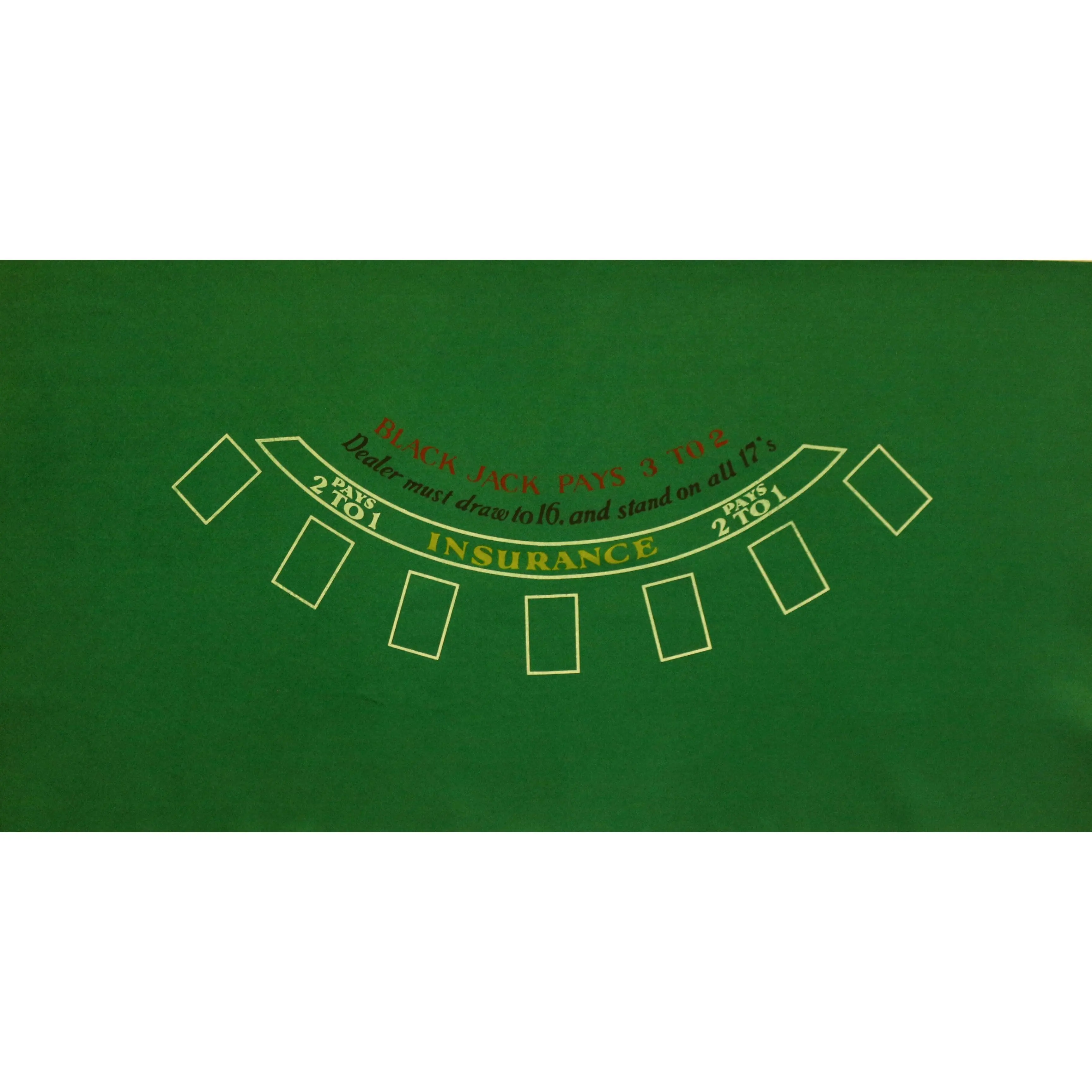 Blackjack Layout Felt 36in x 72in for home use