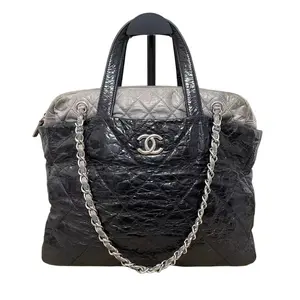 Pre-owned CHANEL . Shoulder Bags 2 Way Crackled Patent Tote Bag