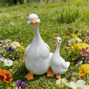 Creative Chinese Style Duck Figurine, Mother and Baby Ducks, Swing Parrot, Home Decor, Garden Decoration, Window Decor, Holiday Gift