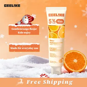 5nHAP CEELIKE Orange Flavor Kids Toothpaste | Gentle Formula, Protects Teeth Health, Fluoride-Free and Safe
