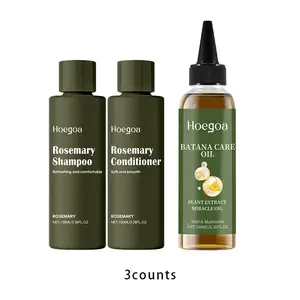 Rosemary Shampoo & Conditioner & Hair Oil Set, 3 Counts/set Oil Control Hair Care Set, Moisturizing Hair Care Product for Men & Women, Cleanser