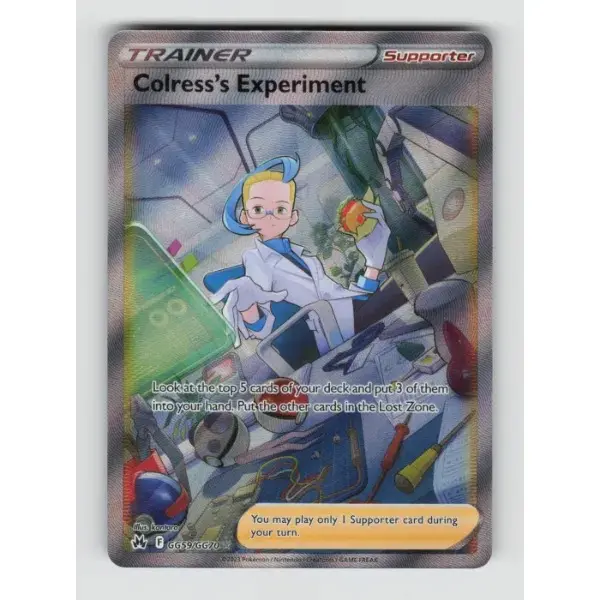 Authentic Pokémon TCG Raw Single Card - Colress's Experiment, Crown Zenith Galarian Gallery Ultra Rare GG59/GG70, Near Mint English