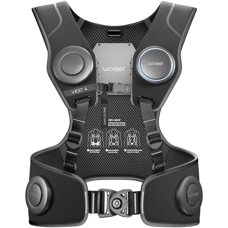 Woojer High-Fidelity Haptic Vest 4 - for VR, Games, Music, Movies, and Wellness