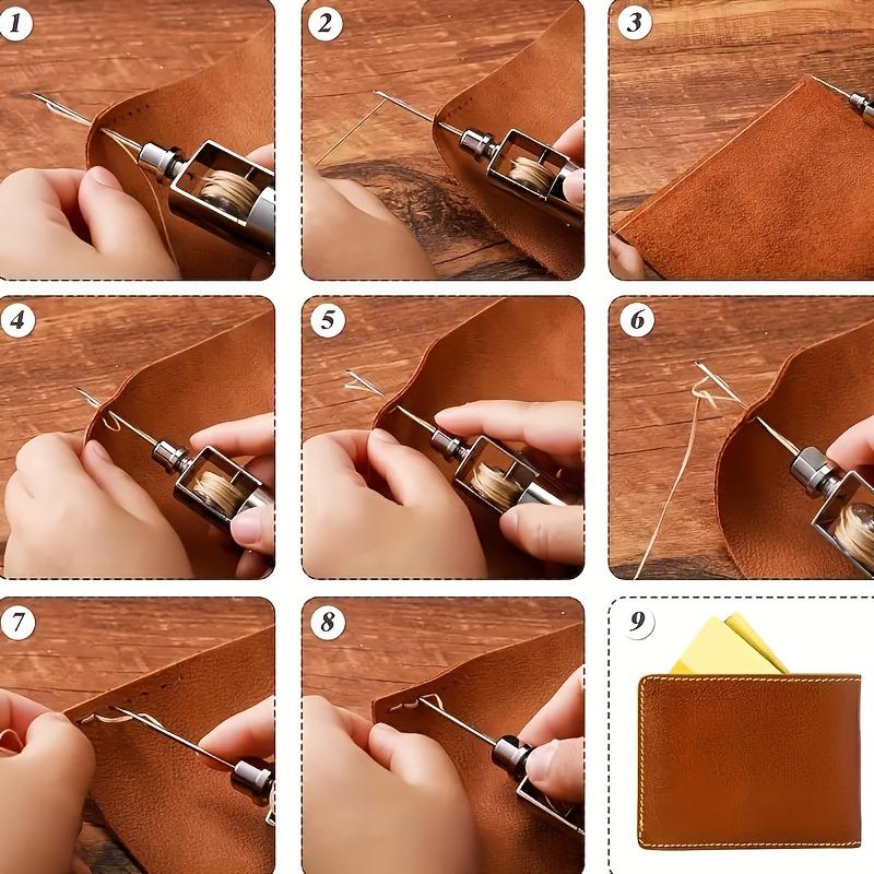 Professional Lockstitch Needle And Thread Set - High-quality Craft, Furniture, And Leather Repair Tools - Includes Multiple Needles, Precise Sewing, Easy-to-use Design, And Makes A Beautiful Holiday Gift.