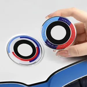 Car 50th Anniversary Logo Front Hood Emblem 82mm+Rear Badge 74mm+Wheel Hub Cap 68mm+56mm steering wheel sticker 45mm For All BMW