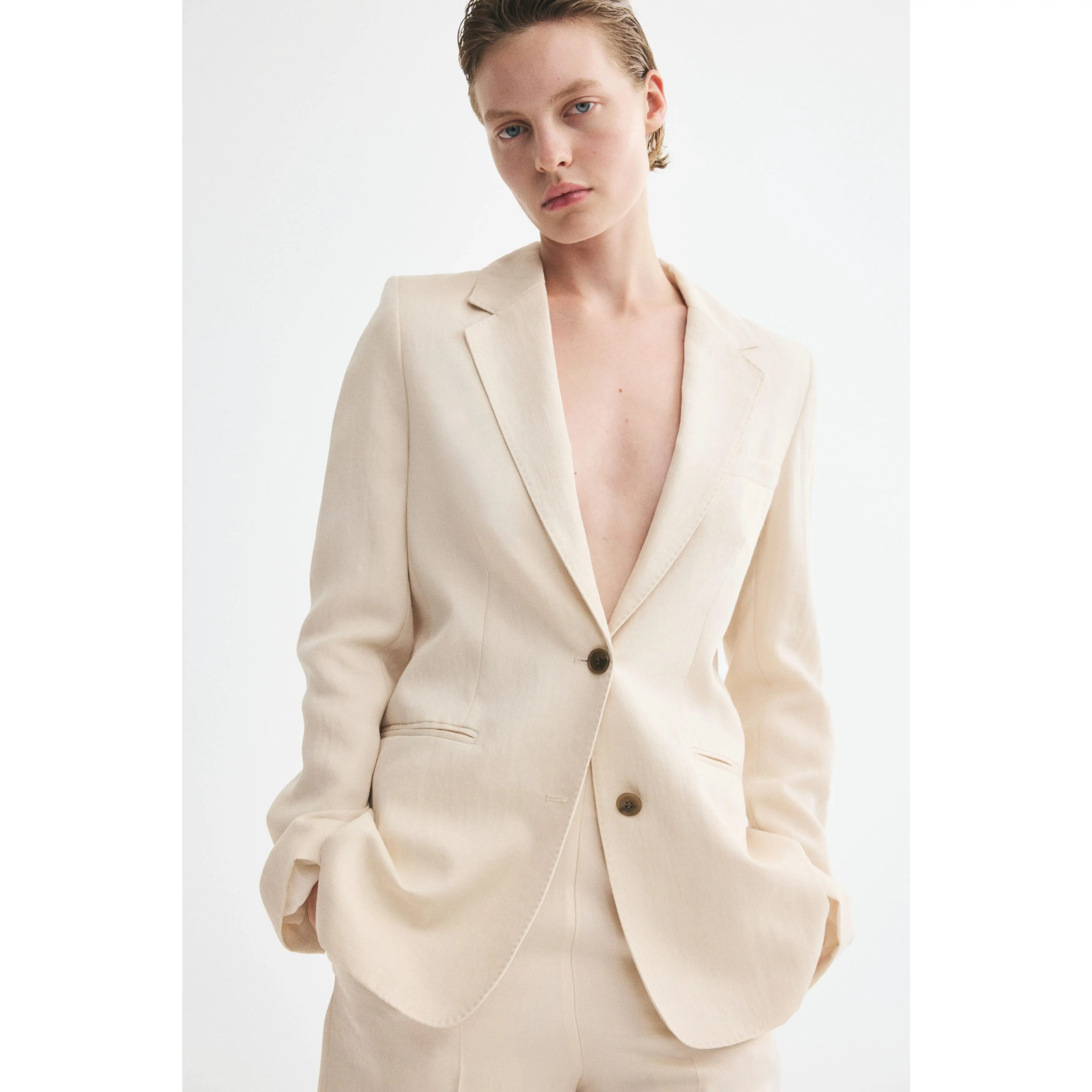 H&M Single-breasted twill blazer