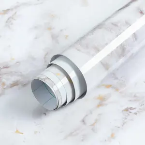 Glossy Marble Contact Paper, 17.5" x 78.7", Peel & Stick, Waterproof, Removable, for Countertops, Cabinets, Kitchen, Bathroom