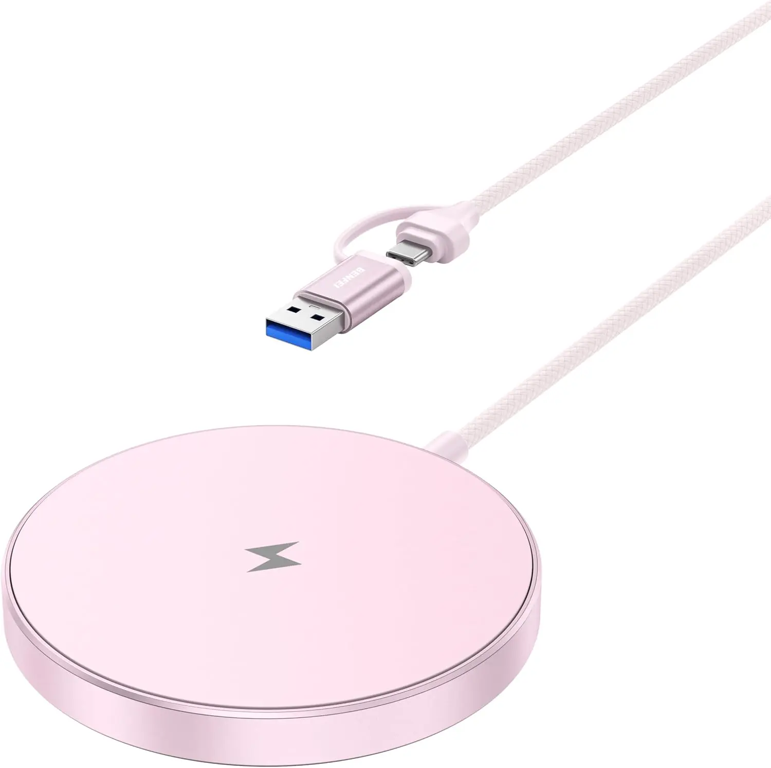 BENFEI Magnetic Wireless Charger 15w Compatile with MagSafe Charger/iPhone 16/16 Pro/16 Plus/16 Pro Max/iPhone 15 Pro Max Plus/iPhone 14 13 12 Series, Wireless Mag Safe Charging Pad, Mag Charger