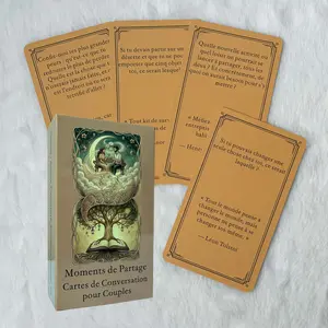 French Couple Tarot Cards, 54 Pieces Oracle Deck, Love Fortune-Telling Tool, Enhance Intimacy, Romantic Date Gift, Essential Travel Item