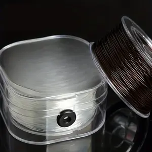 0.5mm Premium Elastic Bead Cord, 328ft Transparent Elastic String for Bracelets Necklaces Crafts, Includes Portable Storage Box