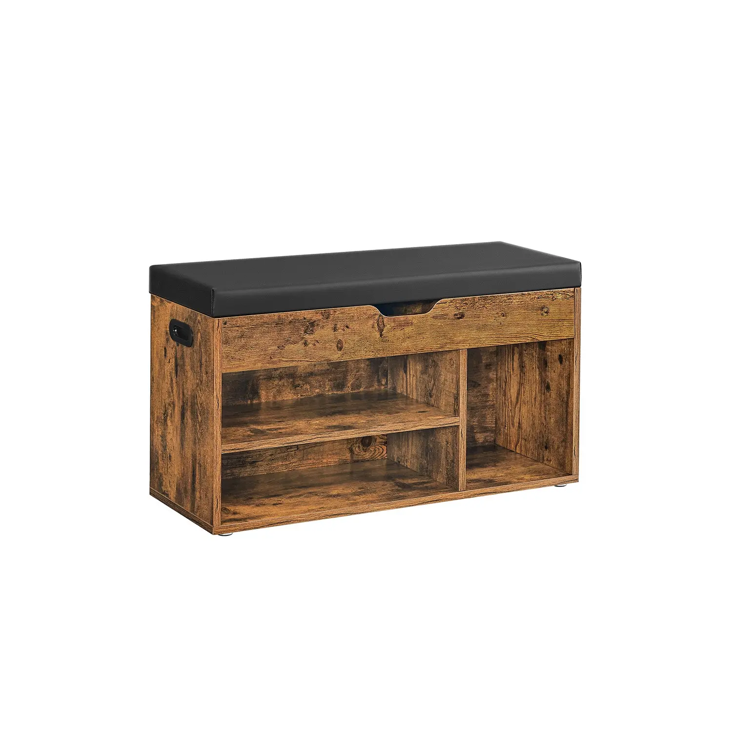 VASAGLE Storage Bench with Padded Cushion - Footstool with Storage, Indoor Shoe Organizer Furniture for Entryway, Space Saving Furniture
