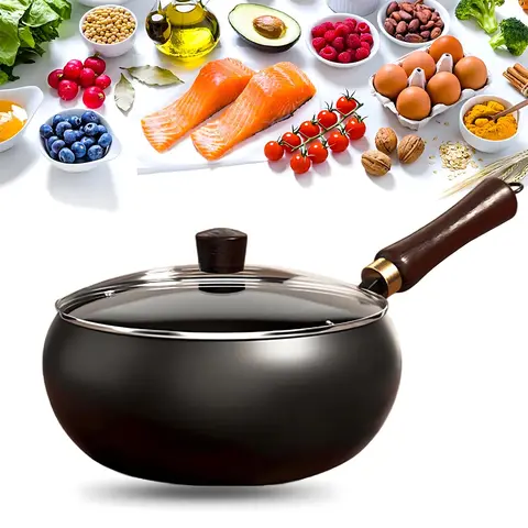 Uncoated Thick Cast Iron Frying Pan, Hand-Forged High-Purity Nonstick Iron Pan for Cooking, Japanese-Style Kitchen Cookware