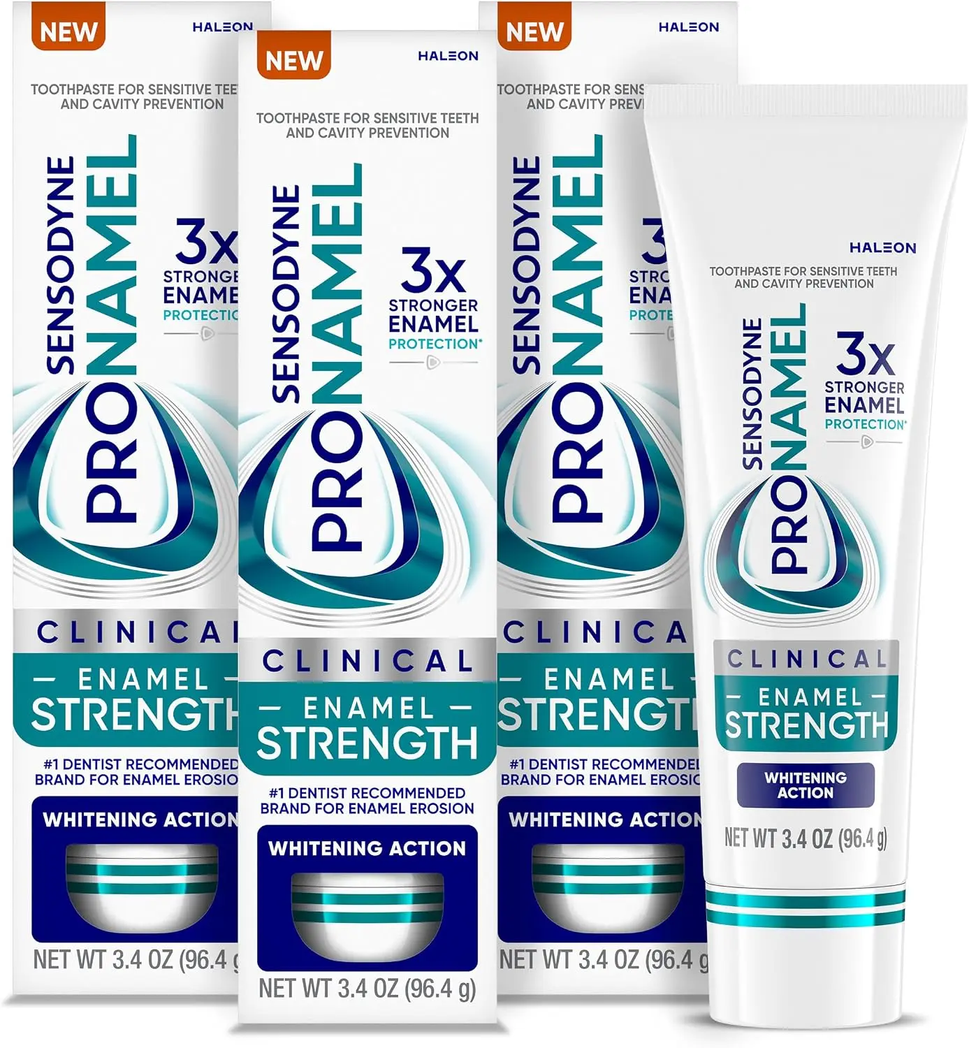 Pronamel Clinical Enamel Strength Whitening Action Toothpaste, 3.4 oz x 3 | Repairs 66% Of Micro-damage In Acid Softened Enamel, 40% Greater Whitening Action, SLS Free