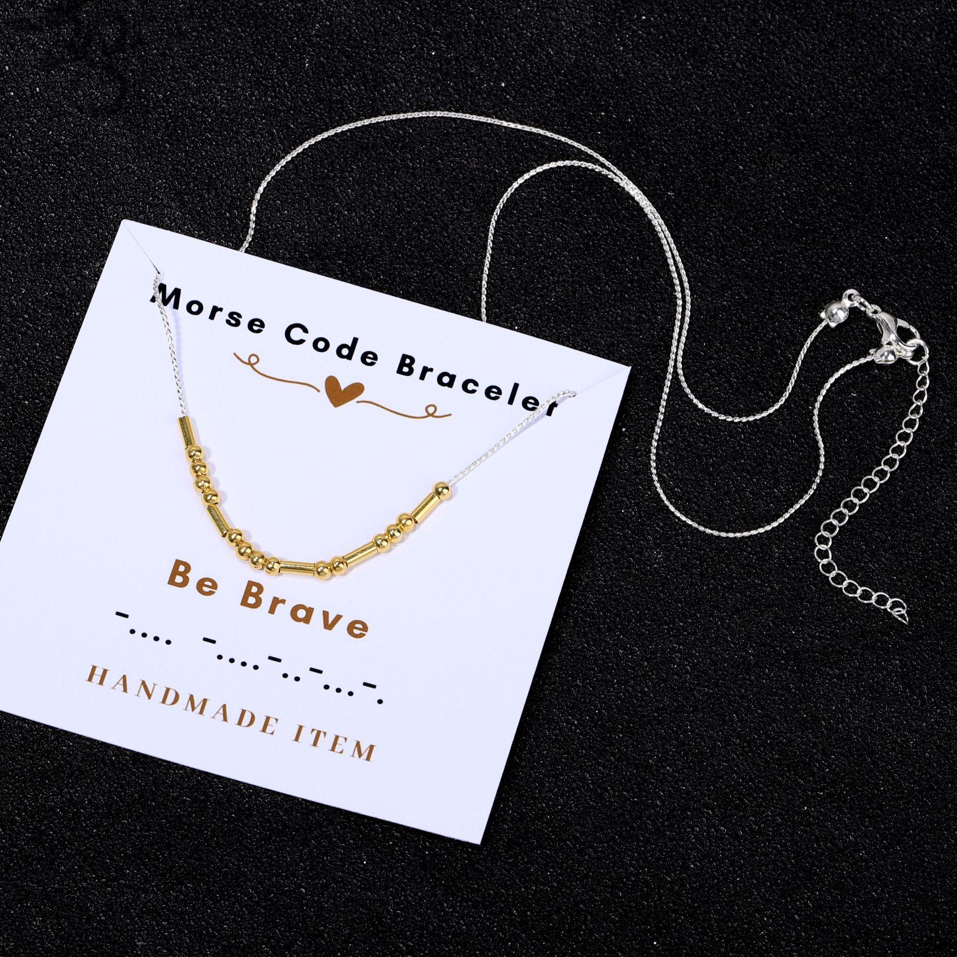 Morse code necklace alphanumeric couple personalized collarbone chain necklace