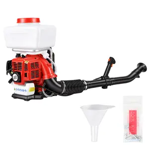 Backpack Gas Powered Sprayer & Duster, 43cc 2HP Engine, 3.7 Gallon Tank Sprayer for Farm Orchard Mosquitoes Control, Adjustable Spray & Powder Modes, Shoulder Straps Included