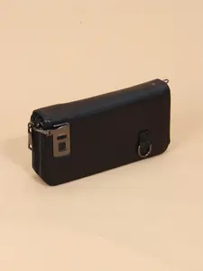 Men's Genuine Leather Fingerprint Lock Clutch Bag, Portable Anti-Theft Wallet for Smart Business Use, Includes Detachable Shoulder Strap and Elegant Gift Box