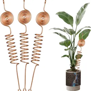 Electroculture Copper Gardening Antenna Kit, 10-Gauge 99% Copper Wire, Plant Stakes, Tensor Rings, Electronic Planting for Vegetables