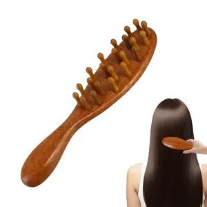 Loc Brush for Dreads, Comfortable Massage Comb, Scraping Massage Tools Wide Tooth Comb, Elegant Wood, Comfortable to Hold, Suitable for Scalp Care and Hair Styling