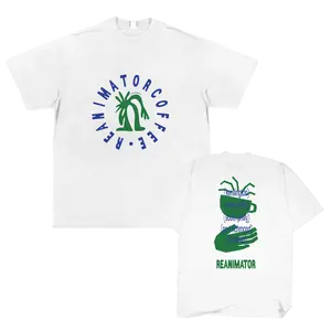 "Circle" White Garment Dyed T-Shirt