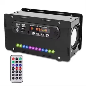 DIY Bluetooth Speaker Kit LED FM Radio USB Home Sound Amplifier with Digital Display Soldering Project Practice for Christmas New Year Home Use