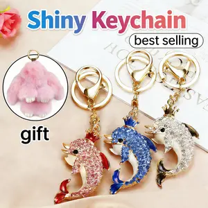20 Different Designs Shiny Glitter Keychain Start With 10bags +Furry Bunny for Gift High Quality Best Selling- Multiple Styles Bag Charm with Key Ring and Clip, Cute Keychain for Women's Purses and Handbags