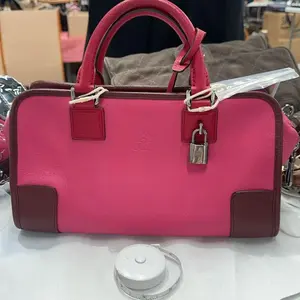 Pre-owned Loewe Amazona Handbags Leather Pink Bag |18417447