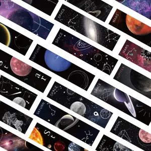 Space Themed Bookmark, 30pcs/set Creative Cartoon Pattern Bookmark, DIY Decorative Bookmark for Home School Office