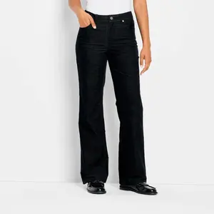 Women's Mid-Rise Bootcut Leg Flocked Pants - Future Collective