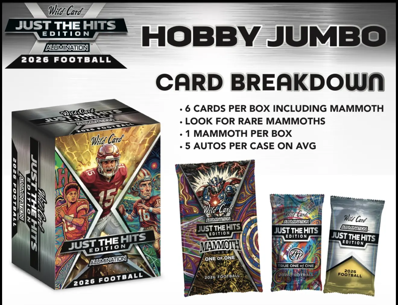 Just The Hits Alumination 2026 Football Hobby Box